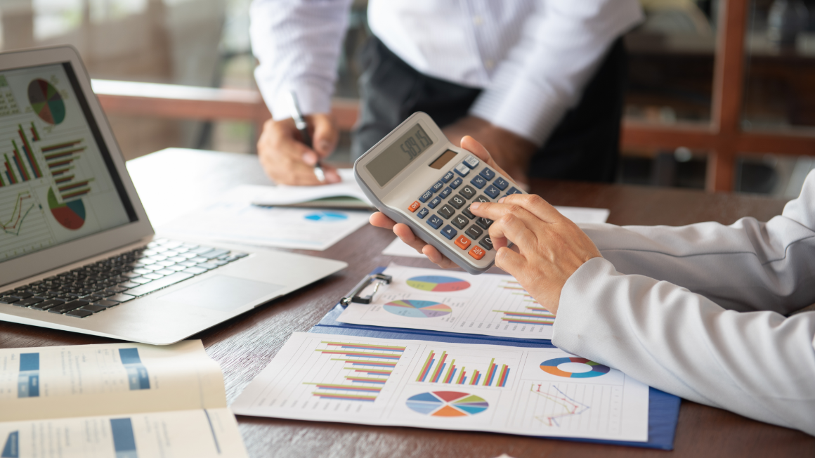 Double checking numbers from reports with calculator