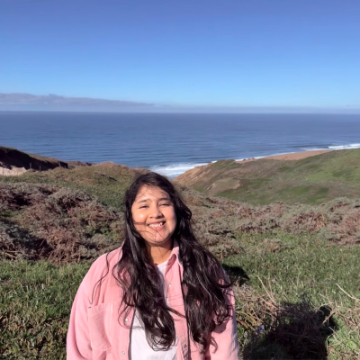 MBA candidate Uma Kaipa photo along California coast