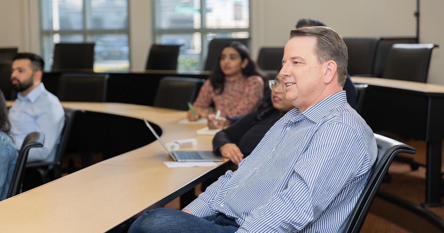 Leavey Executive MBA student in the classroom