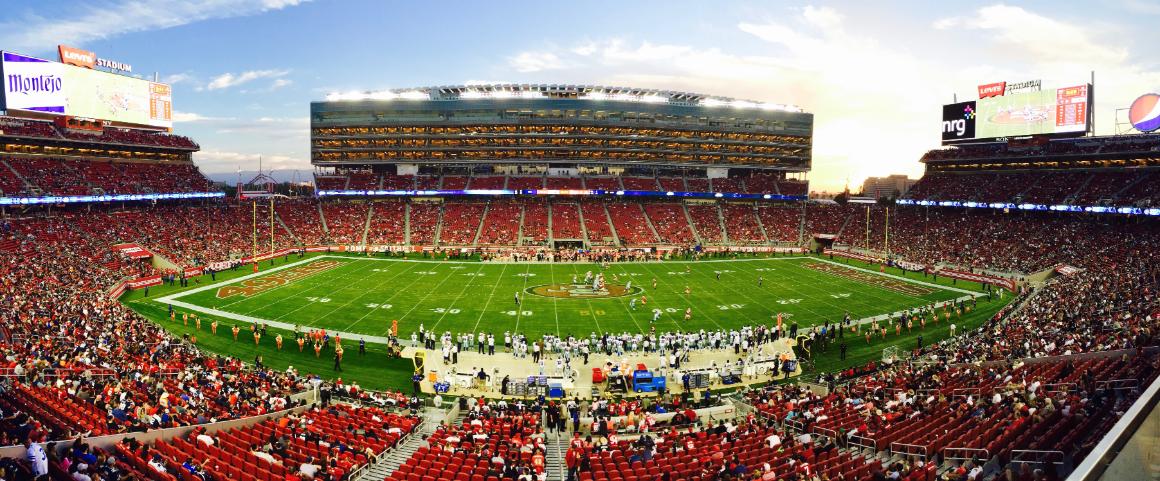 Levis stadium, home to the San Francisco 49ers and site for Super Bowl 60 and the 2026 World Cup, during NFL game