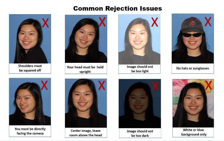 Image labeled Images to avoid showing eight portraits with various issues including lighting and focus.