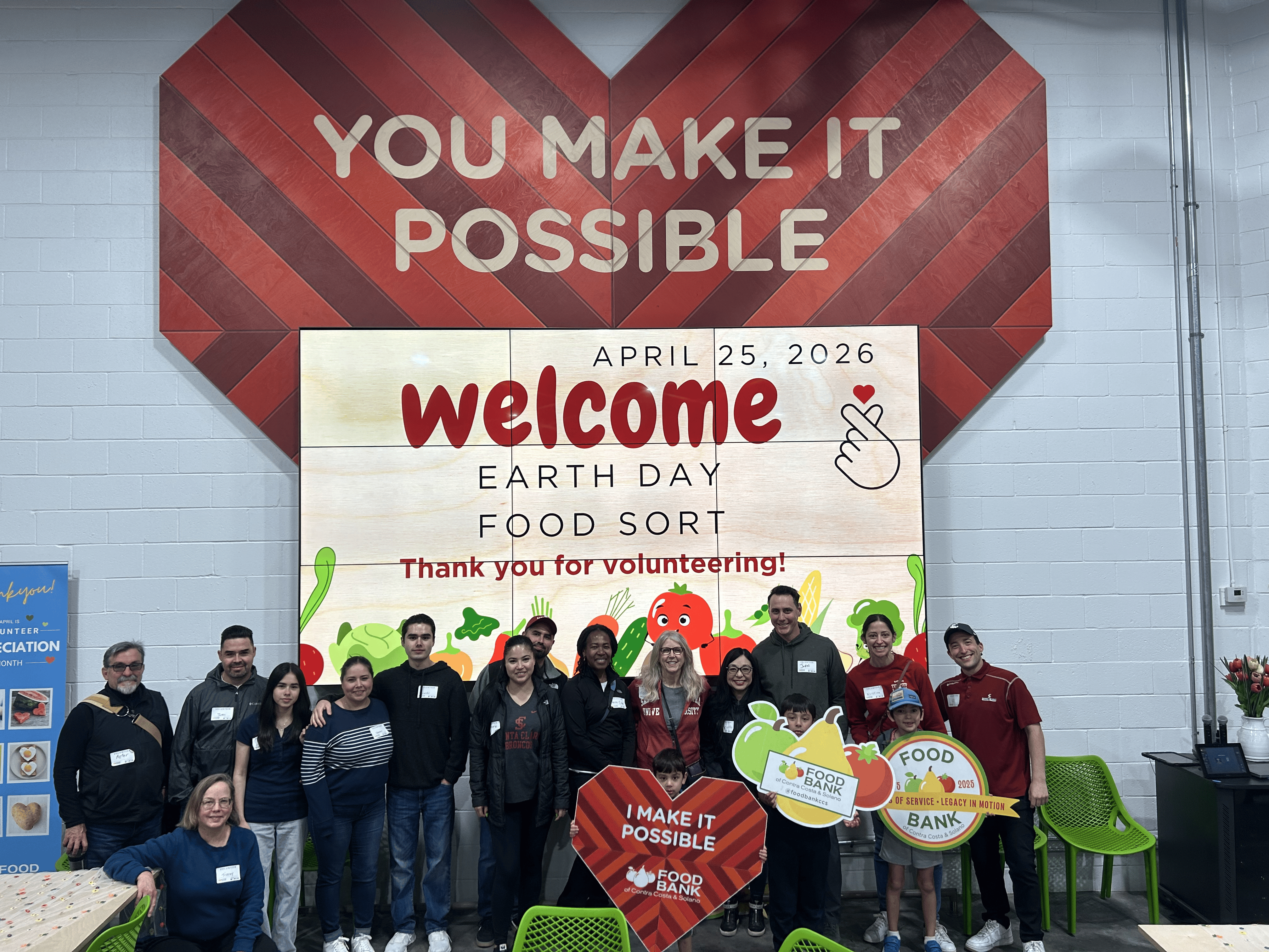 Welcome sign of East Bay Food Sort Event
