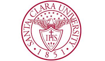 Santa Clara University circular seal displaying a phoenix, Latin text, and the year 1851.