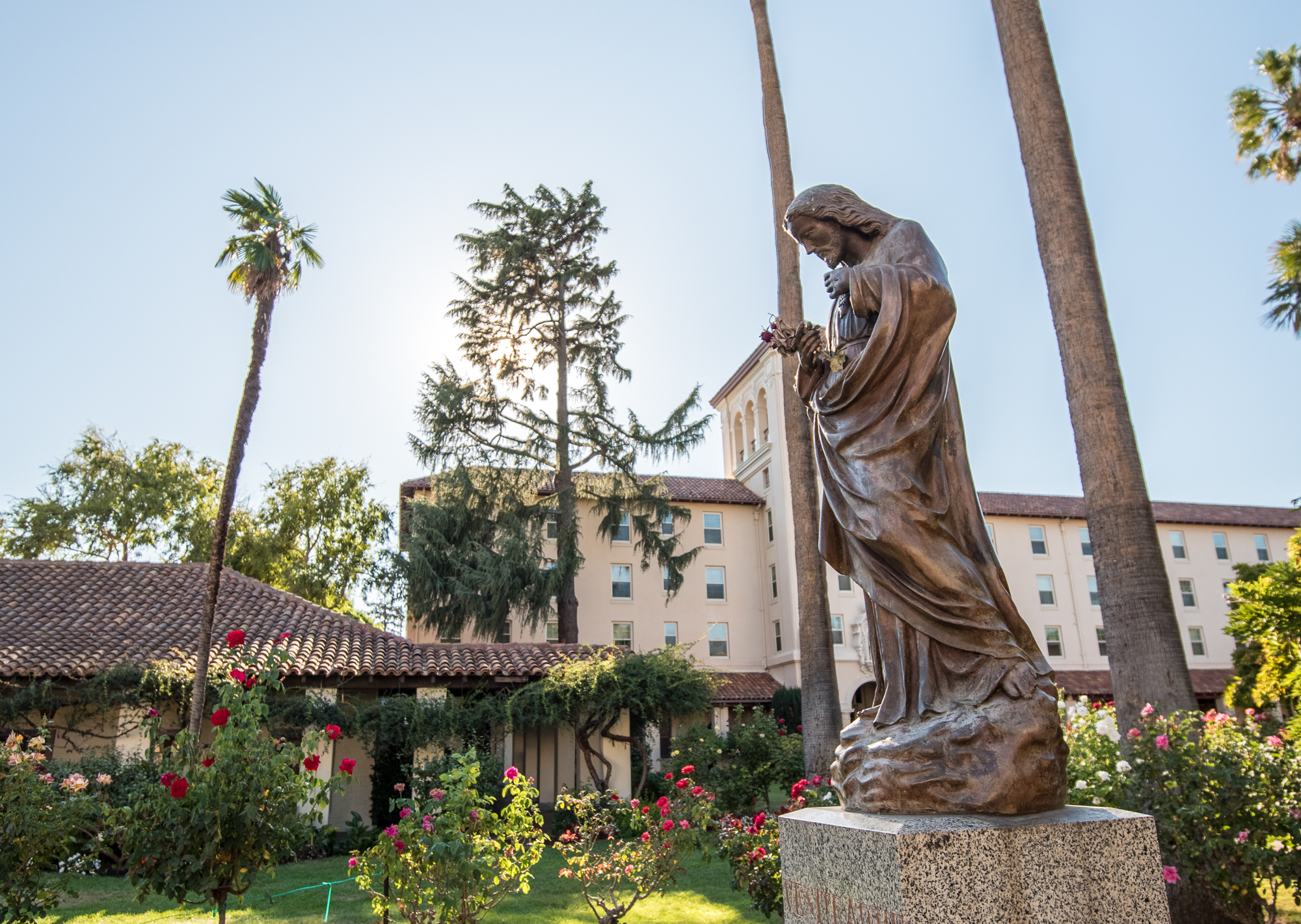 Statue in SCUs Mission Gardens 