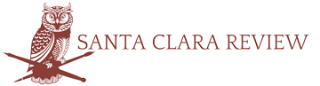 Santa Clara Review text next to an illustration of an owl.