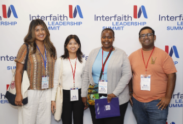 Interfaith America Summit SCU Team - Shingai Chigwedere, Amy-Elyzabeth Torrico ‘26, Janella Herrera ‘28, Nick Kenney 25