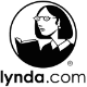 Lynda.com logo featuring a person with glasses reading a book.