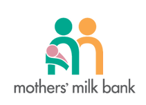 

San Jose Milk Bank logo with two figures and text mothers milk bank.
