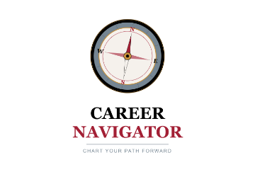 logo for career navigator with antique compass 