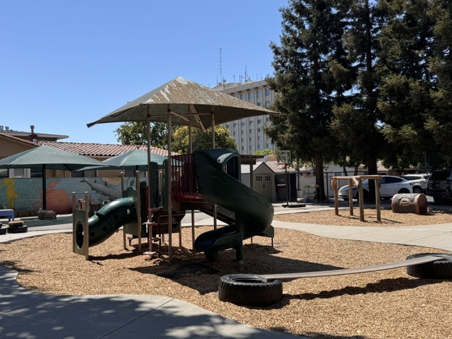 jungle gym on the older classroom playground at koc 