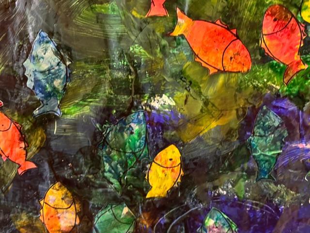 kid arts and crafts of fish in the sea