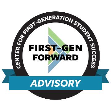 First Forward Advisory logo with text First-Gen Forward and ADVISORY on a blue ribbon.
