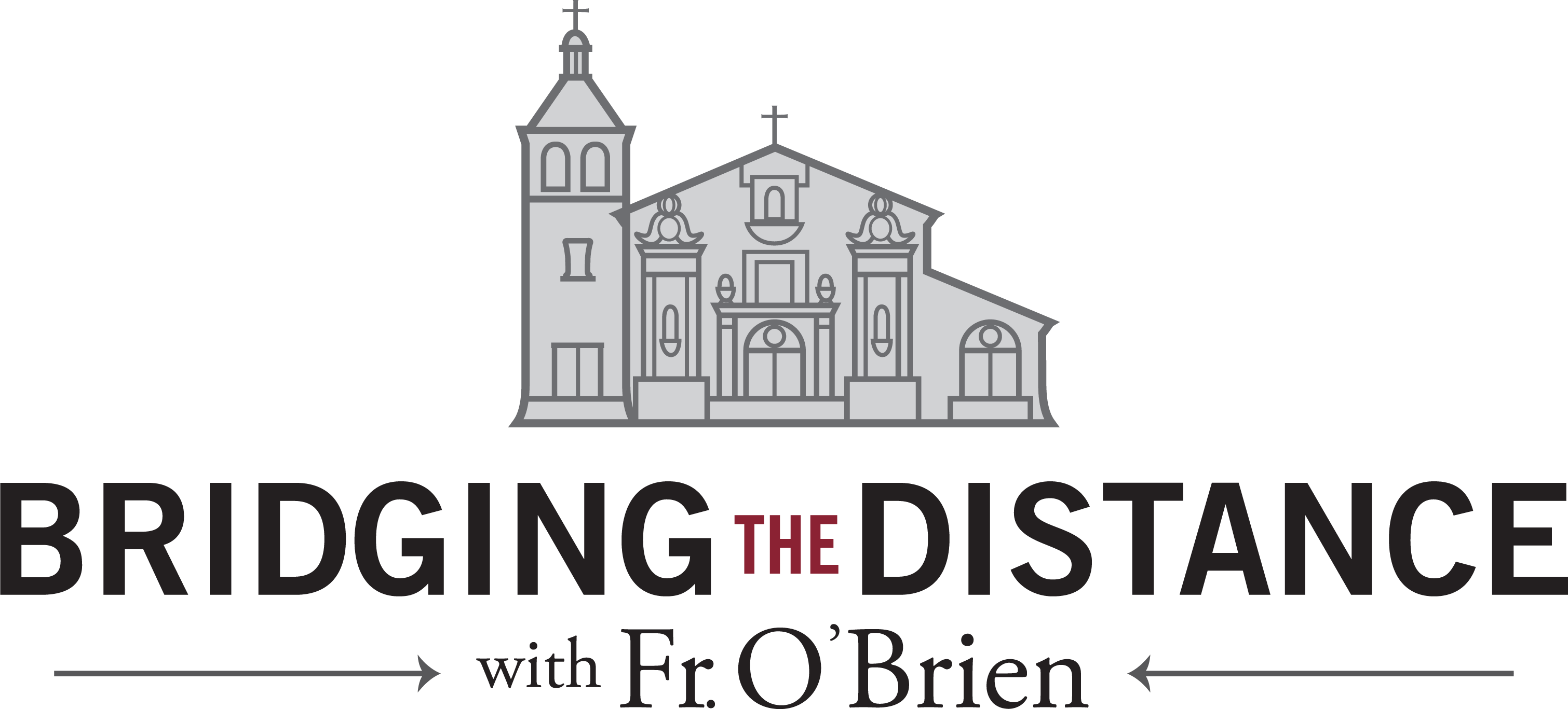 Bridging the Distance with Fr. OBrien Logo