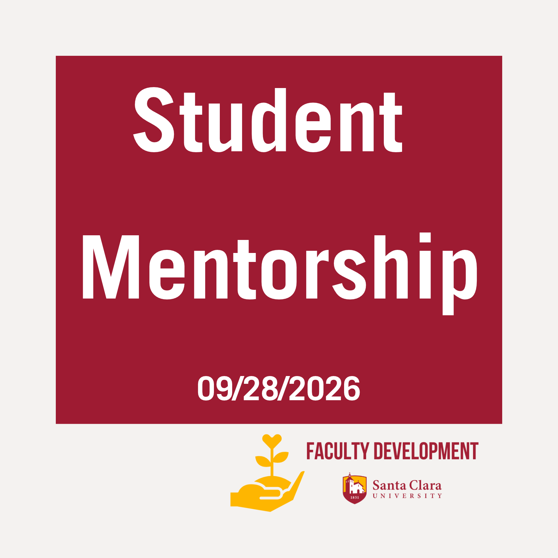 Student Mentorship CAFE Card 09/28/2026 