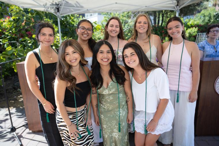 2025 Sustainability Celebration: CfS graduating seniors posing for a photo