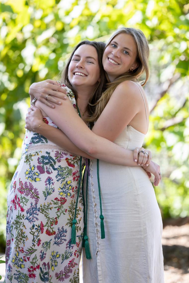 2025 Sustainability Celebration: 2 students hugging