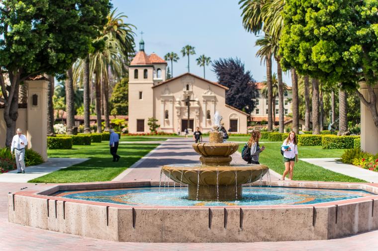 Mission Church and fountain