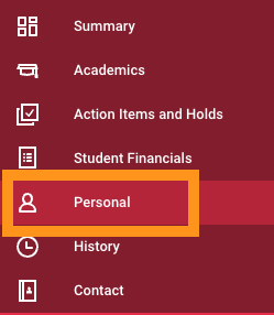 Personal tab