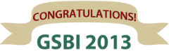 Banner reading Congratulations GSBI 2013.