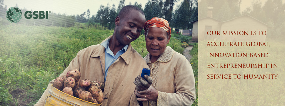 Two smiling people with crops, text: GSBI Online Application Open: October 1 - November 3, 2021. image link to story