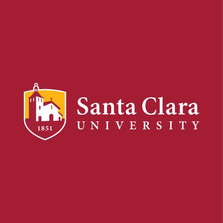SCU horizontal logos with the reversed version on red background 