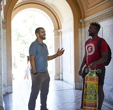 SCU Male students talking