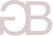 Stylized interconnected letters GB in a light color.