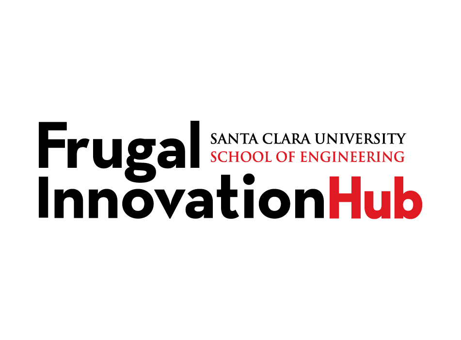 Frugal Innovation Hub logo with black and red text
