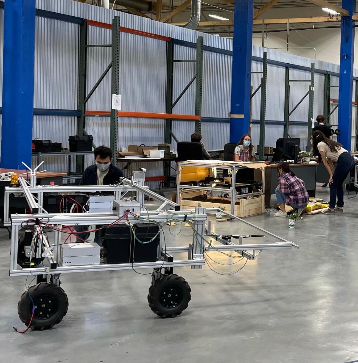 Students working in the Robotic Systems Lab; credit: Manoj Sharma image link to story