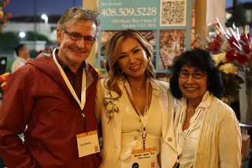 Man and two women from Flora Haven