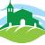 The tricolor green mission sustainable logo