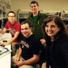 Mugging for the camera, from left: Matthew Allen, Kevin Read, Sam Billett, and Maryam Khanbaghi