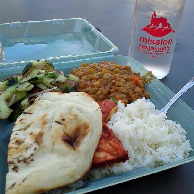 Tray of meal food