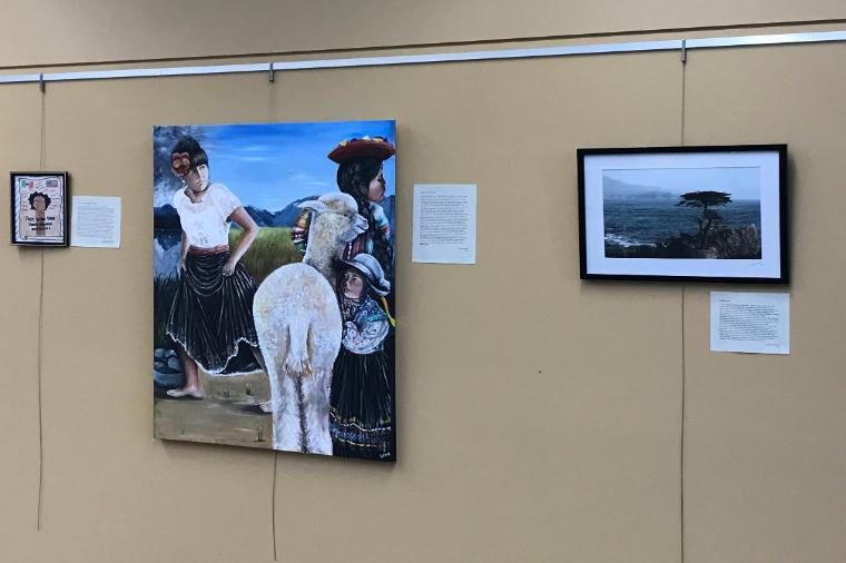 2nd floor exhibit space outside LC 205 and LC 206